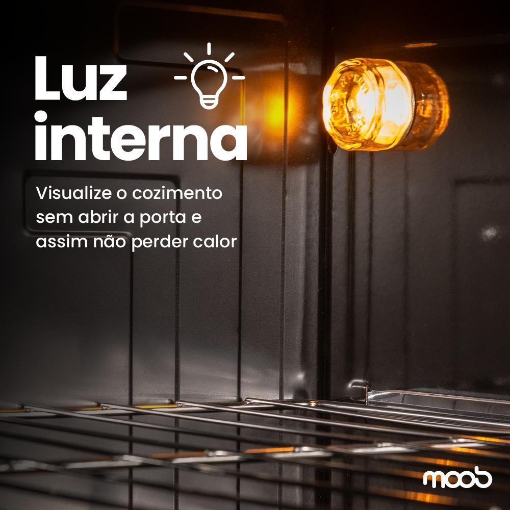 Forno Elétrico De Bancada Moob Top 60 Litros Função Grill Preto 127V