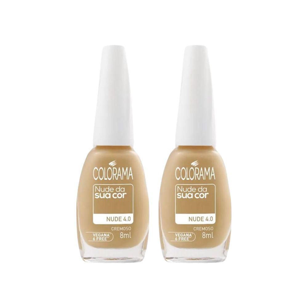 Kit 2 Esmalte Colorama Nude Da Sua Cor 4.0 Com 8ml