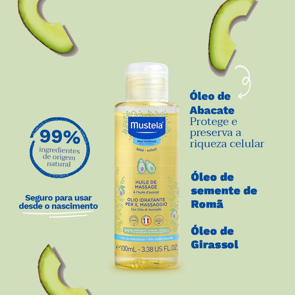 Óleo De Massagem Mustela Bebê Com Abacate Orgânico 100ml