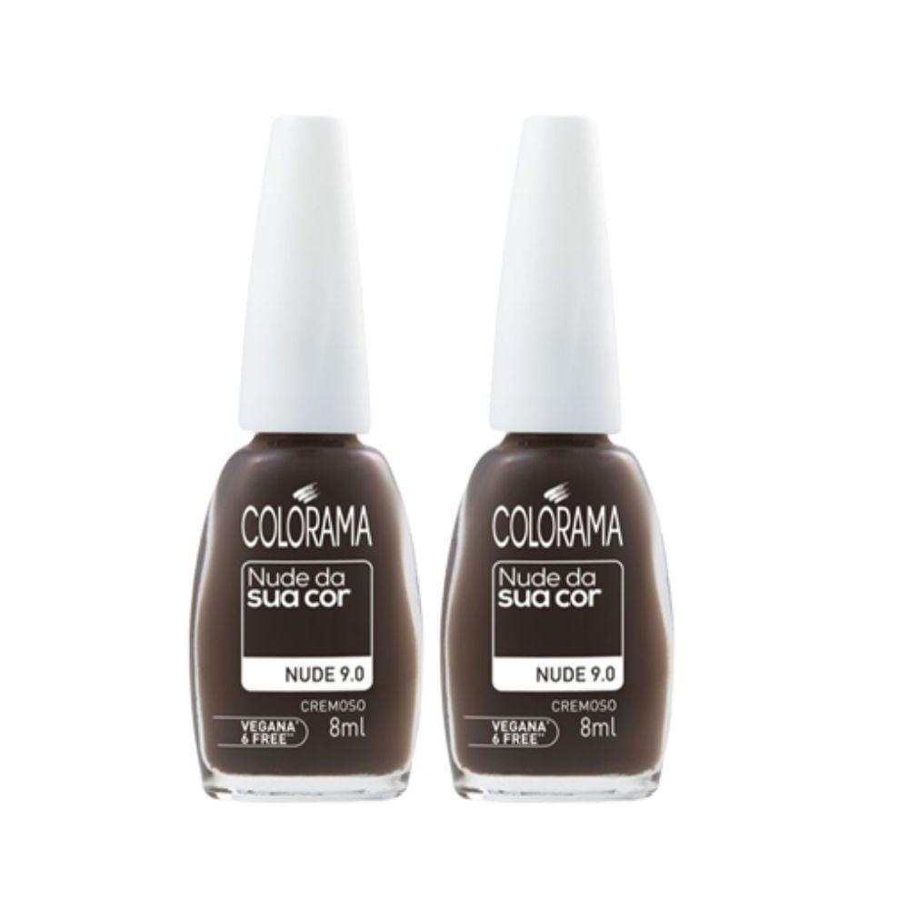 Kit 2 Esmalte Colorama Nude Da Sua Cor 9.0 Com 8ml