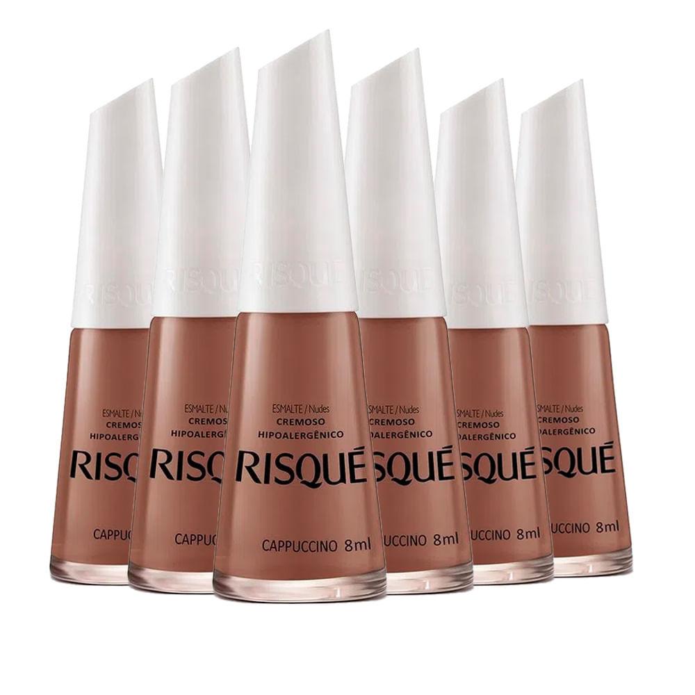 Kit Esmalte Risqué ULTRA Cremoso Cappuccino 8ml - 6 Unidades