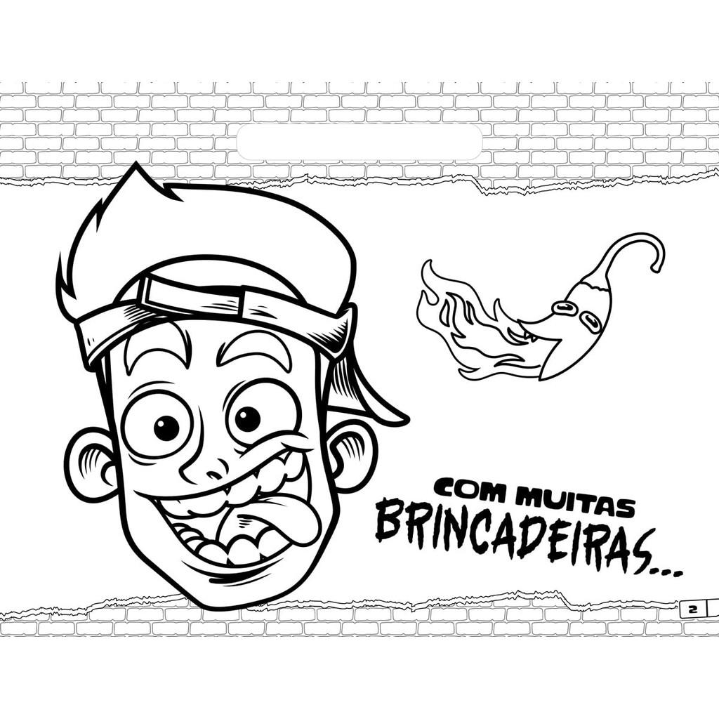 Enaldinho Cores Da Diversão Desenhos Para Colorir Pintar - Blocão De Colorir