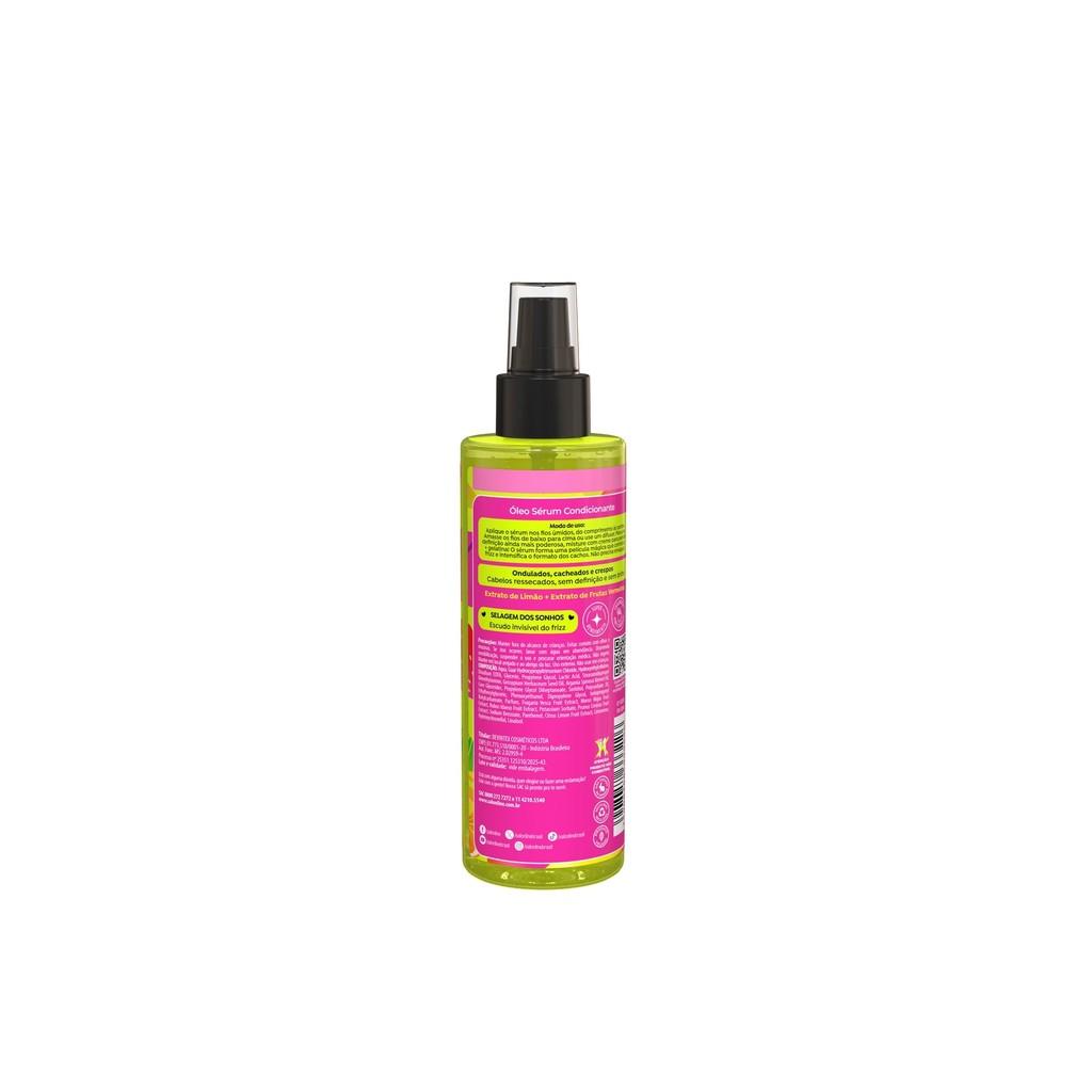Kit Cachos Dos Sonhos Multy Pink Lemonade Com Creme Para Pentear + Óleo Sérum