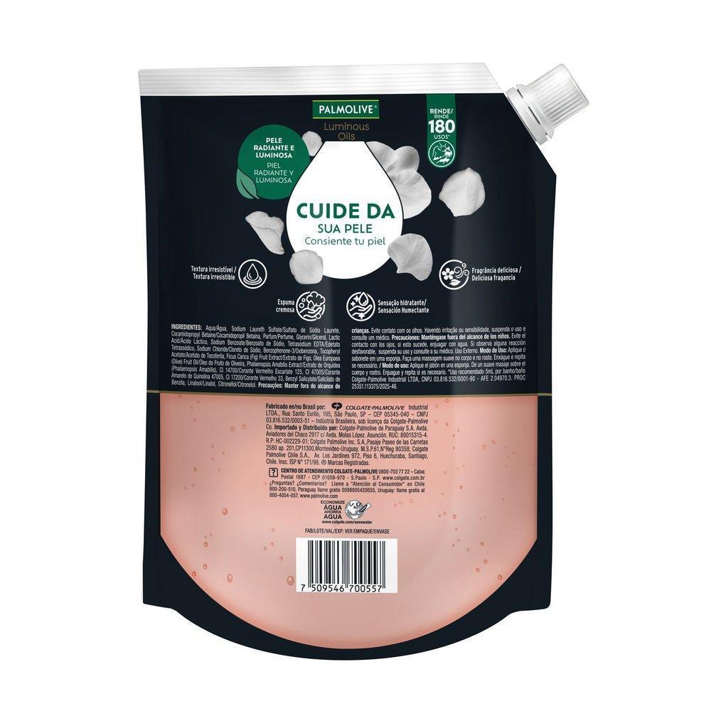Sabonete Líquido Palmolive Luminous Oils Figo E Orquídeas Brancas Sensação Refrescante 900ml Embalagem Econômica Refil