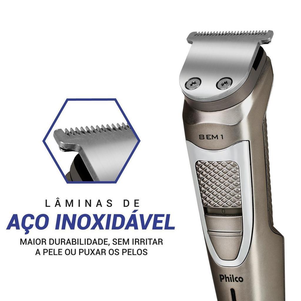 Aparador De Pelos Philco Multigroom 8 Em 1 5W Pap16