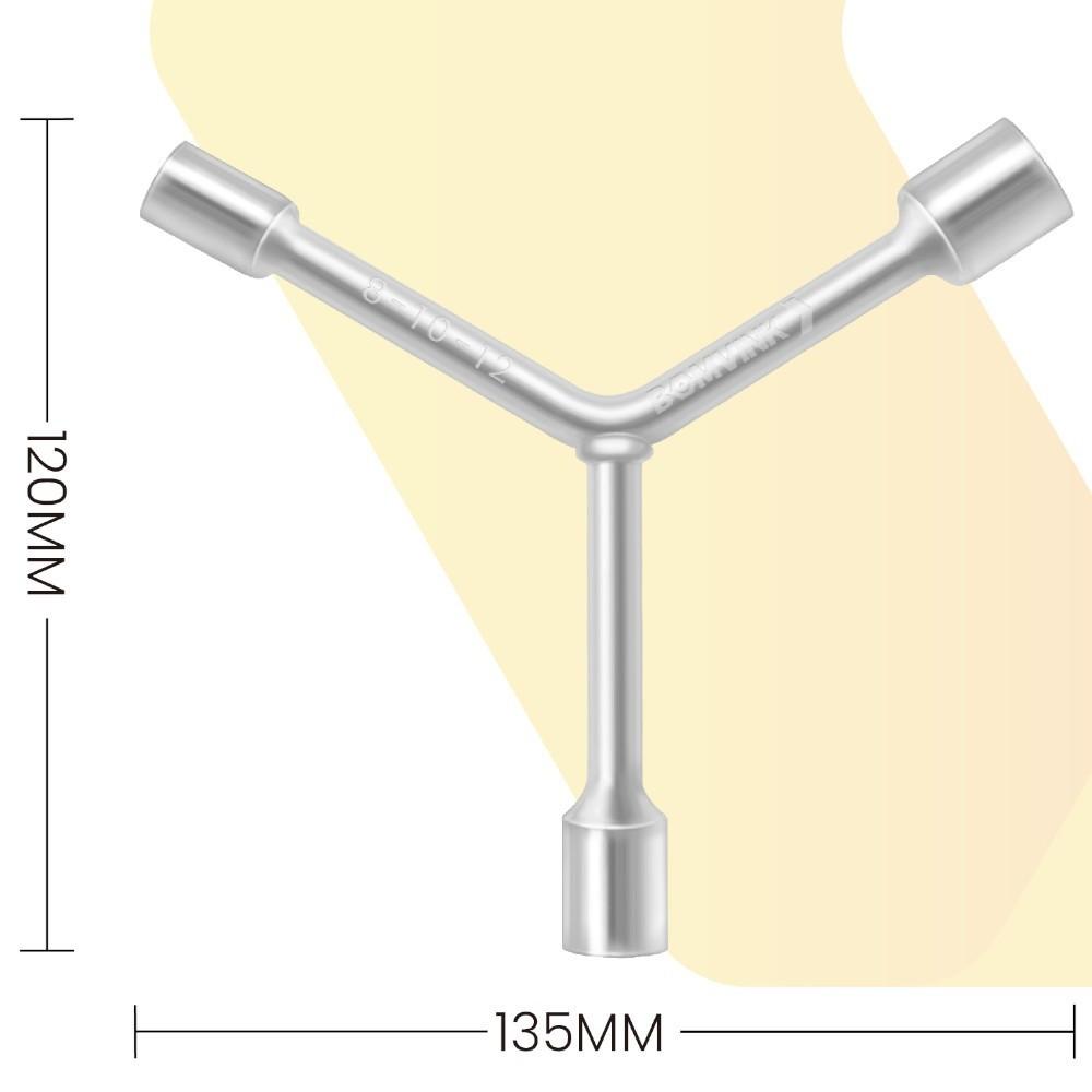 Chave 3 Pontas Soquetes Ninja 8 X 10 X 12mm - Bom-1224 Bomvink