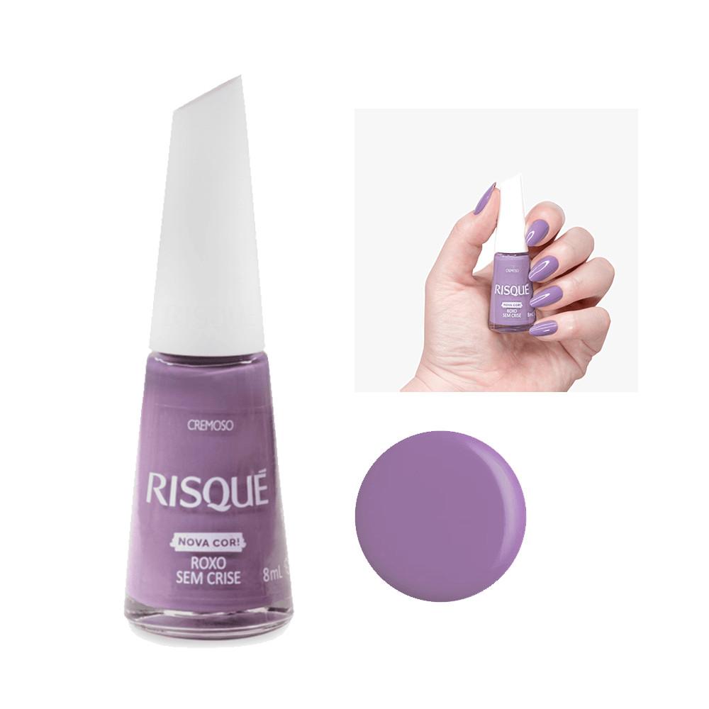 Esmalte Risqué Cremoso Roxo Sem Crise