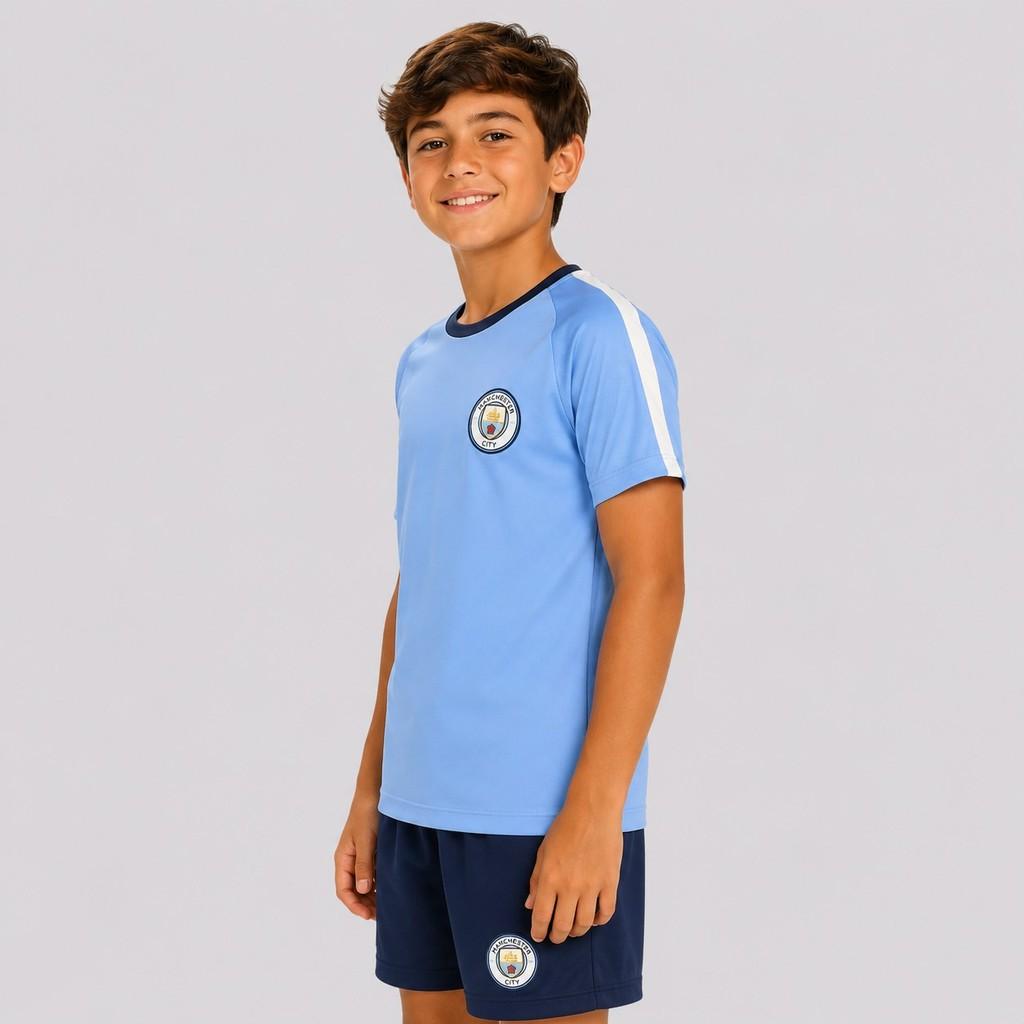 Camisa Manchester City Dash Juvenil Azul 9 Haaland
