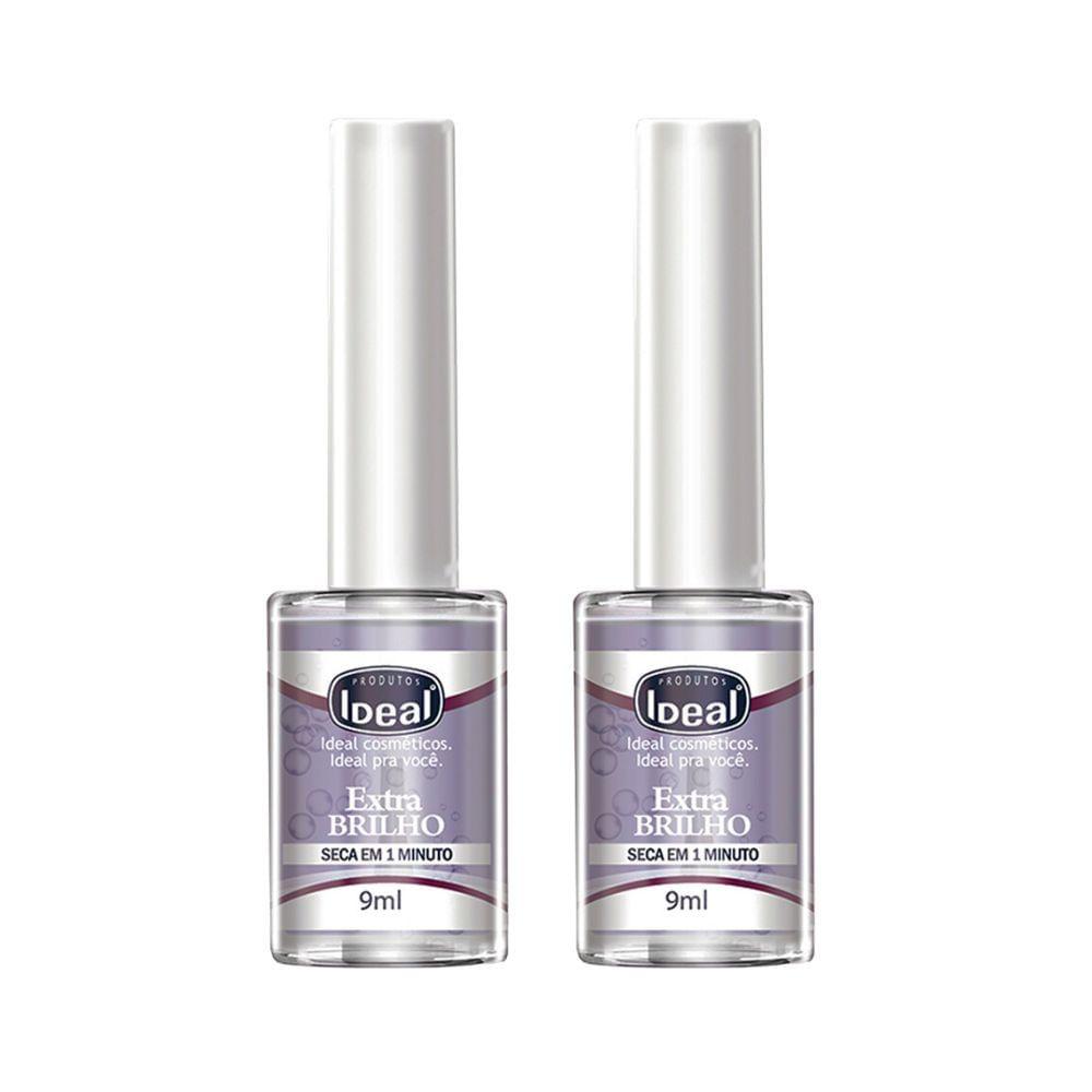 Kit 2 Base Para Unha Ideal Extra Brilho Com 9ml