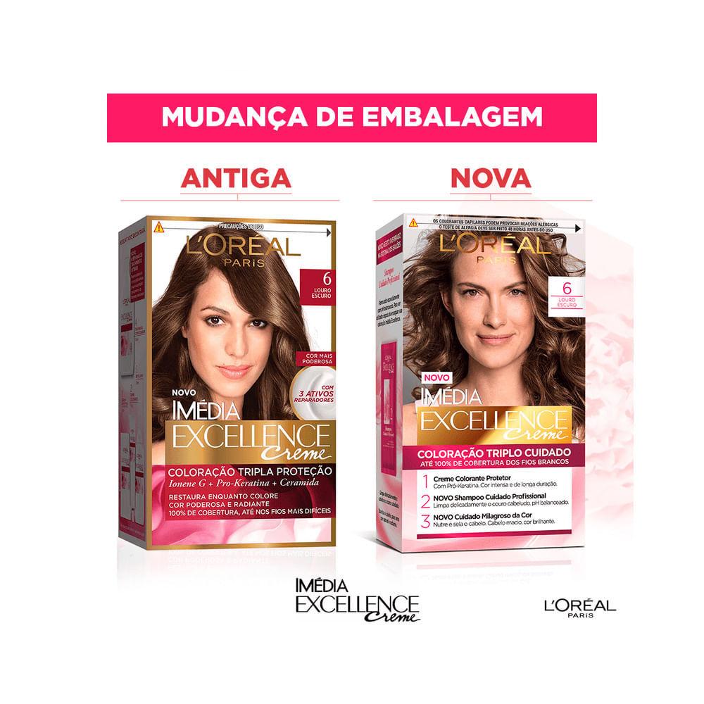 Kit Tintura Imédia Excellence L Oréal Louro Escuro 6