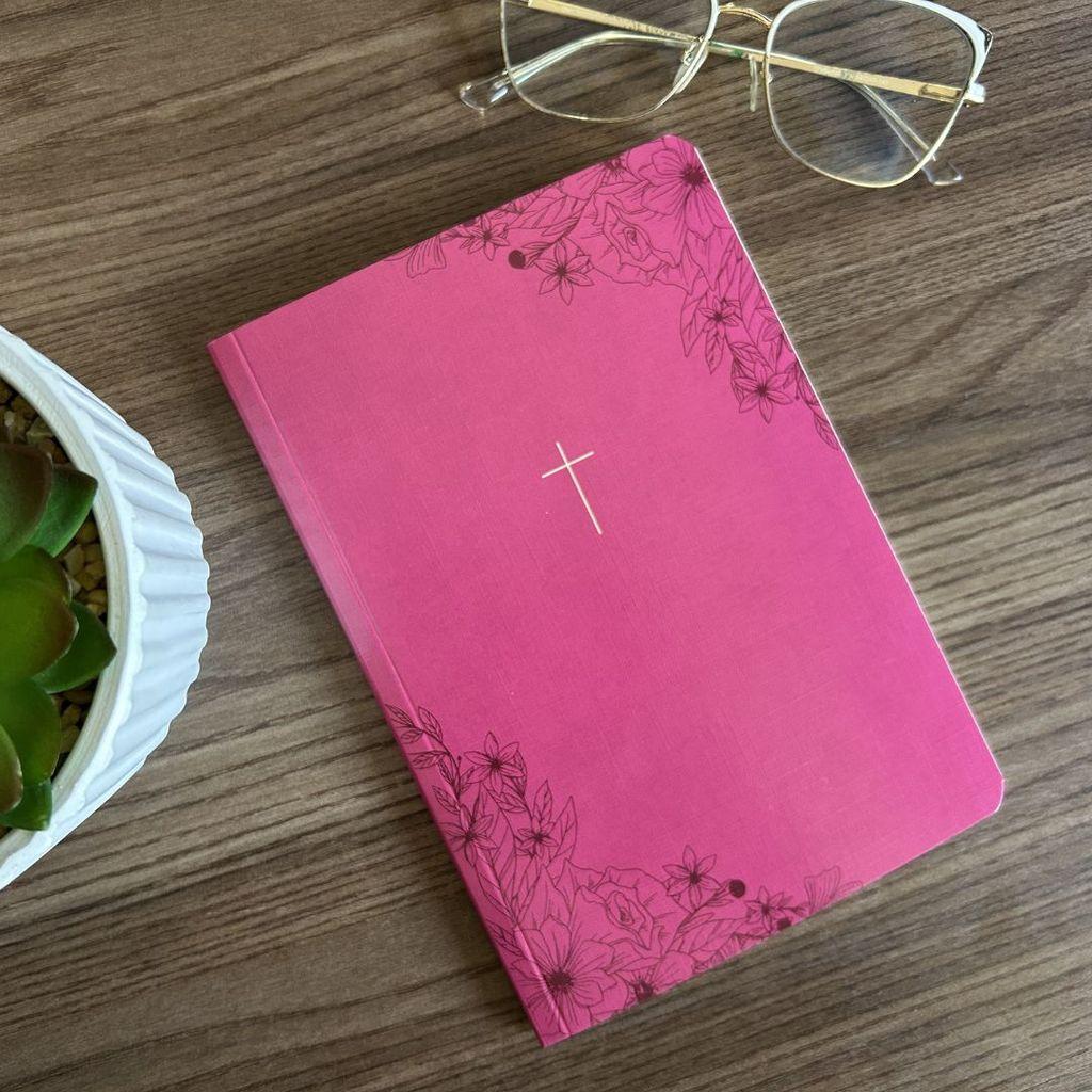 Caderneta Sem Pauta Anotações Moleskine Cruz Rosa