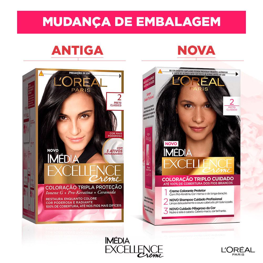 Kit Tintura Imédia Excellence L Oréal Preto Classico 2
