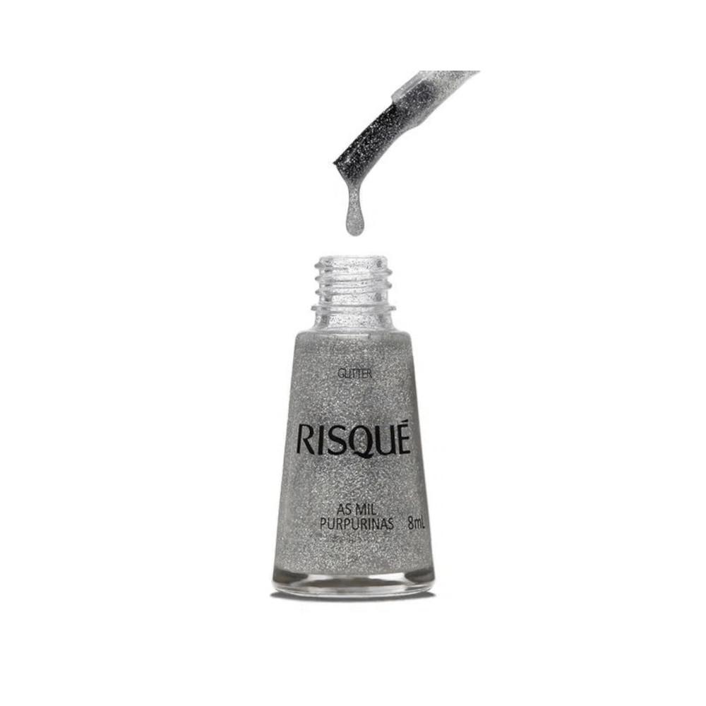 Esmalte Risqué Efeitos Glitter As Mil Purpurinas