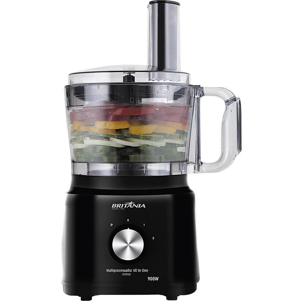 Multiprocessador Com Liquidificador Britânia All In One Bmp900p Preto 127V