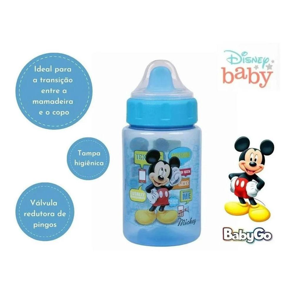 Copo Com Válvula Redutora De Pingos Mickey 340ml Dermiwil