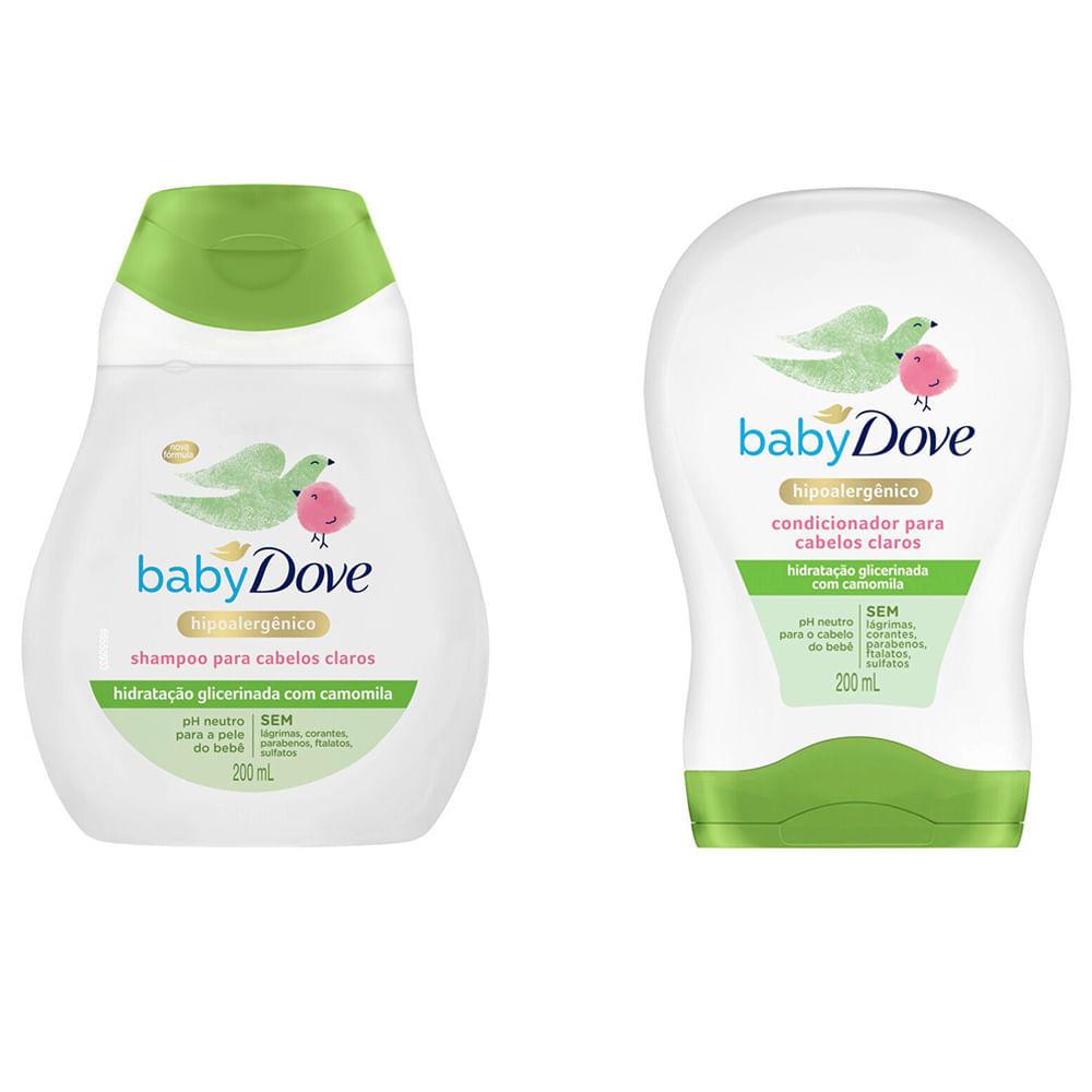 Kit 1 Shampoo Dove Baby Hidratação Enriquecida Cabelos Claros 200ml