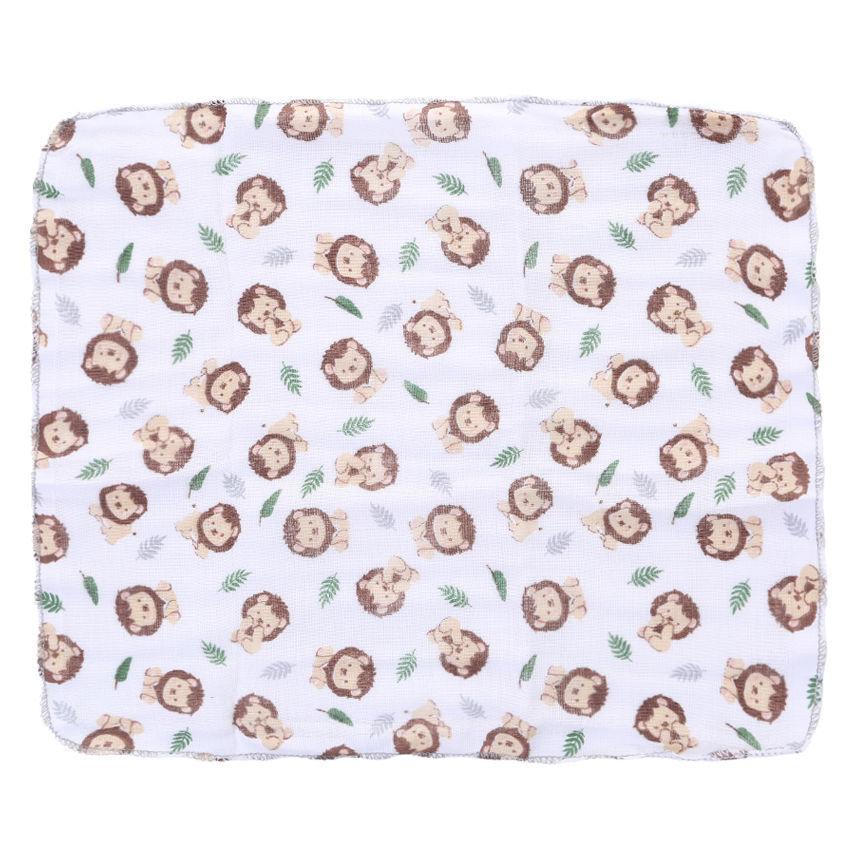 Kit Pano De Boca Bublim Safari Com Festonê 6 Peças