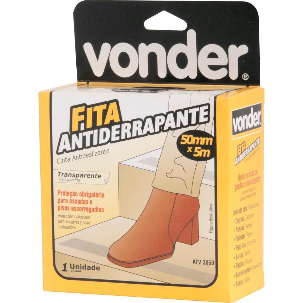 Fita Antiderrapante 50mmx5m Transparente - Vonder