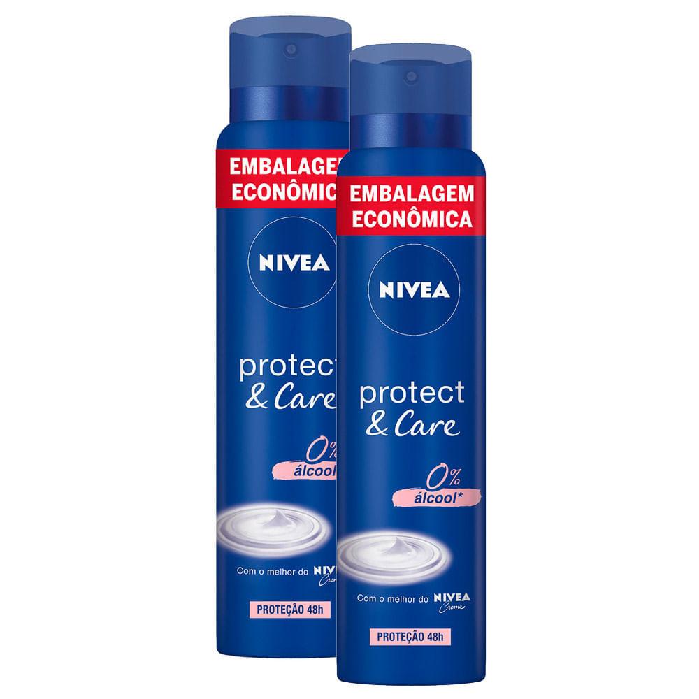 Kit 2 Desodorante Nivea Protect Care Antitranspirante Aerosol 200ml