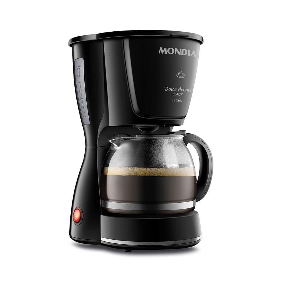 Cafeteira Elétrica Mondial Dolce Arome Preta 18 Xícaras - 220V