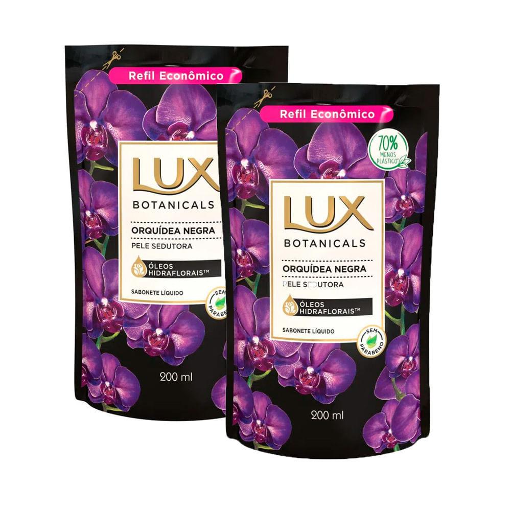 Kit 2 Sabonete Líquido Lux Botanicals Orquídea Negra Refil 200ml