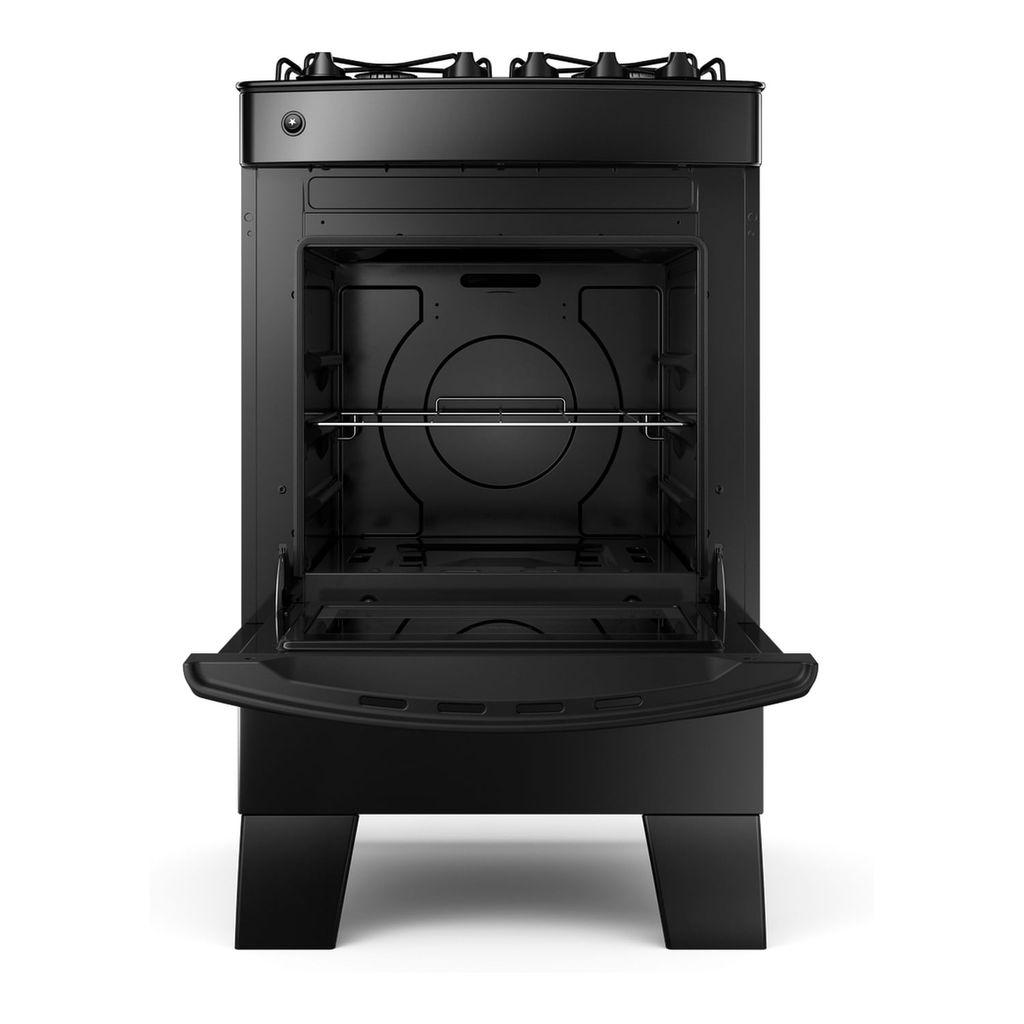 Fogão 4 Bocas Preto Consul Com Mesa De Vidro - Cfo4vce