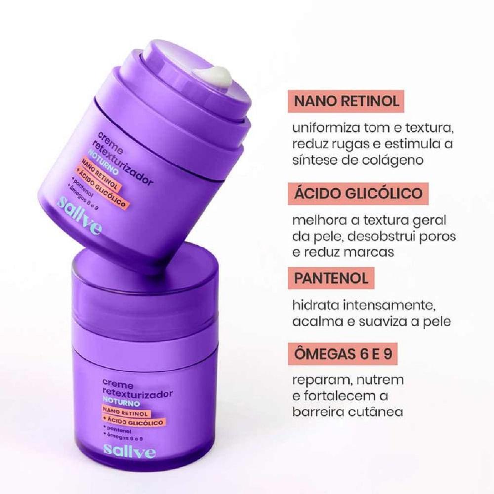 Creme Retexturizador Noturno Sallve Anti-idade 30g