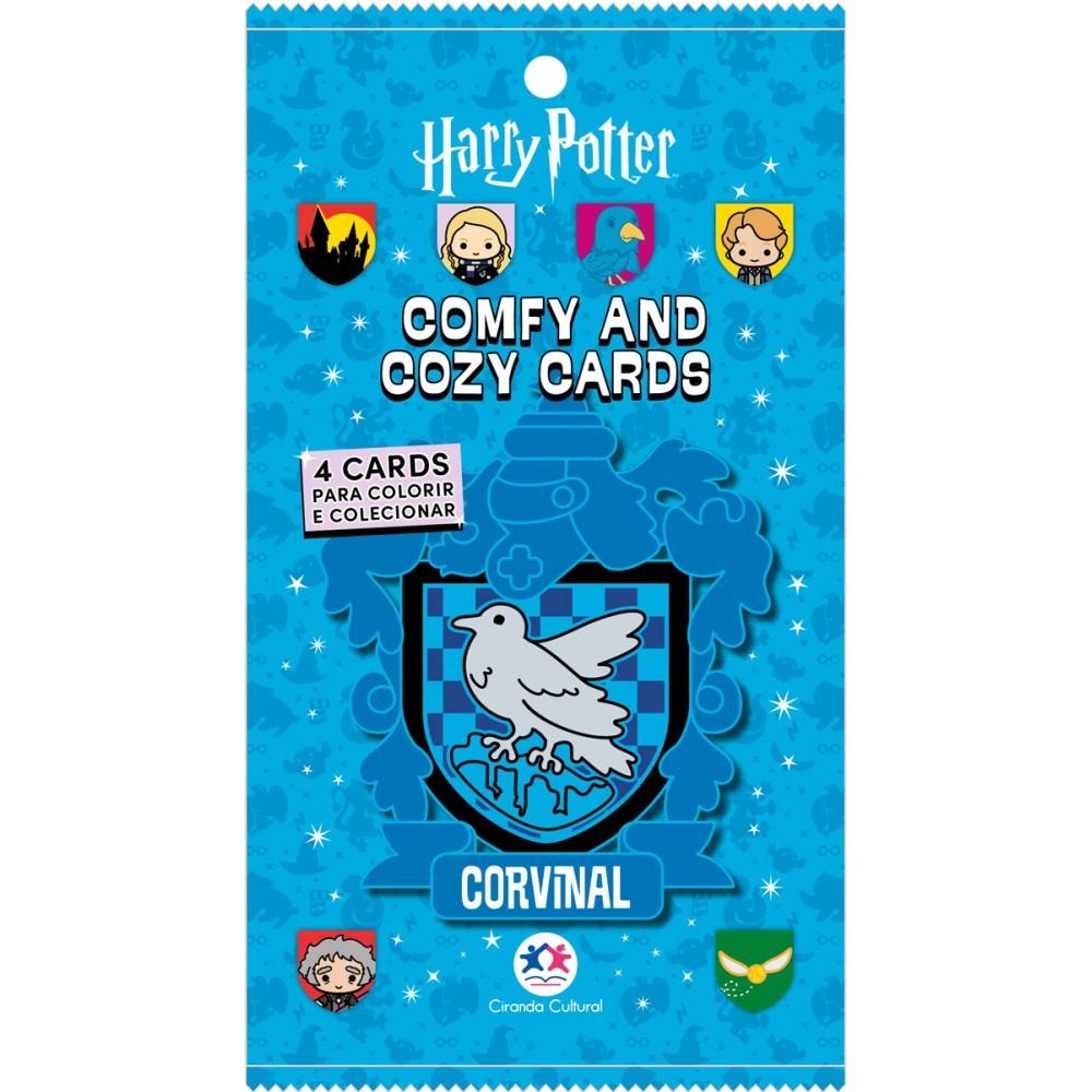 Livro Harry Potter - Comfy And Cozy 4 Cards Para Colorir E Colecio