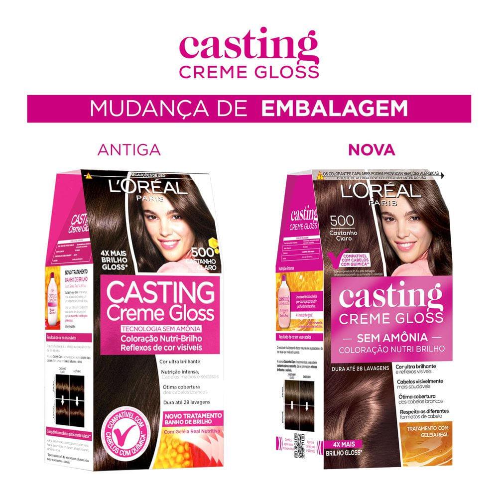 Tintura Casting Creme Gloss L Oréal Paris 500 Castanho Claro