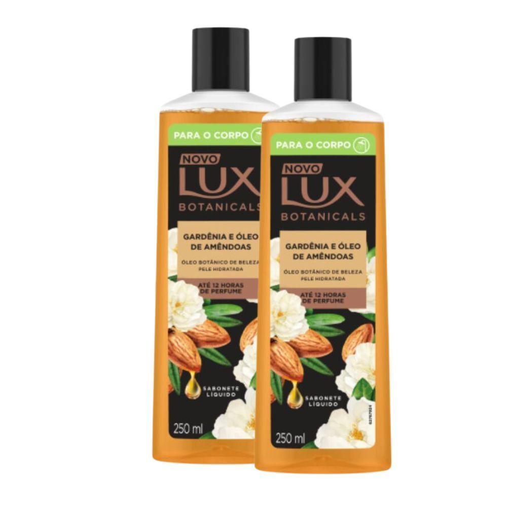 Kit 2 Sabonete Líquido Lux Botanicals Gardênia E Óleo De Amêndoas 250ml