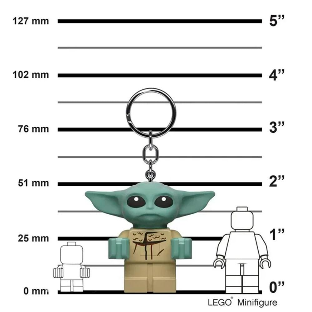 Chaveiro Lego Com Lanterna Grogu Baby Yoda Star Wars Lego