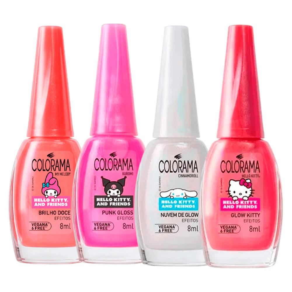 Kit Esmalte Colorama Coleção Hello Kitty And Friends - 4 Unidades