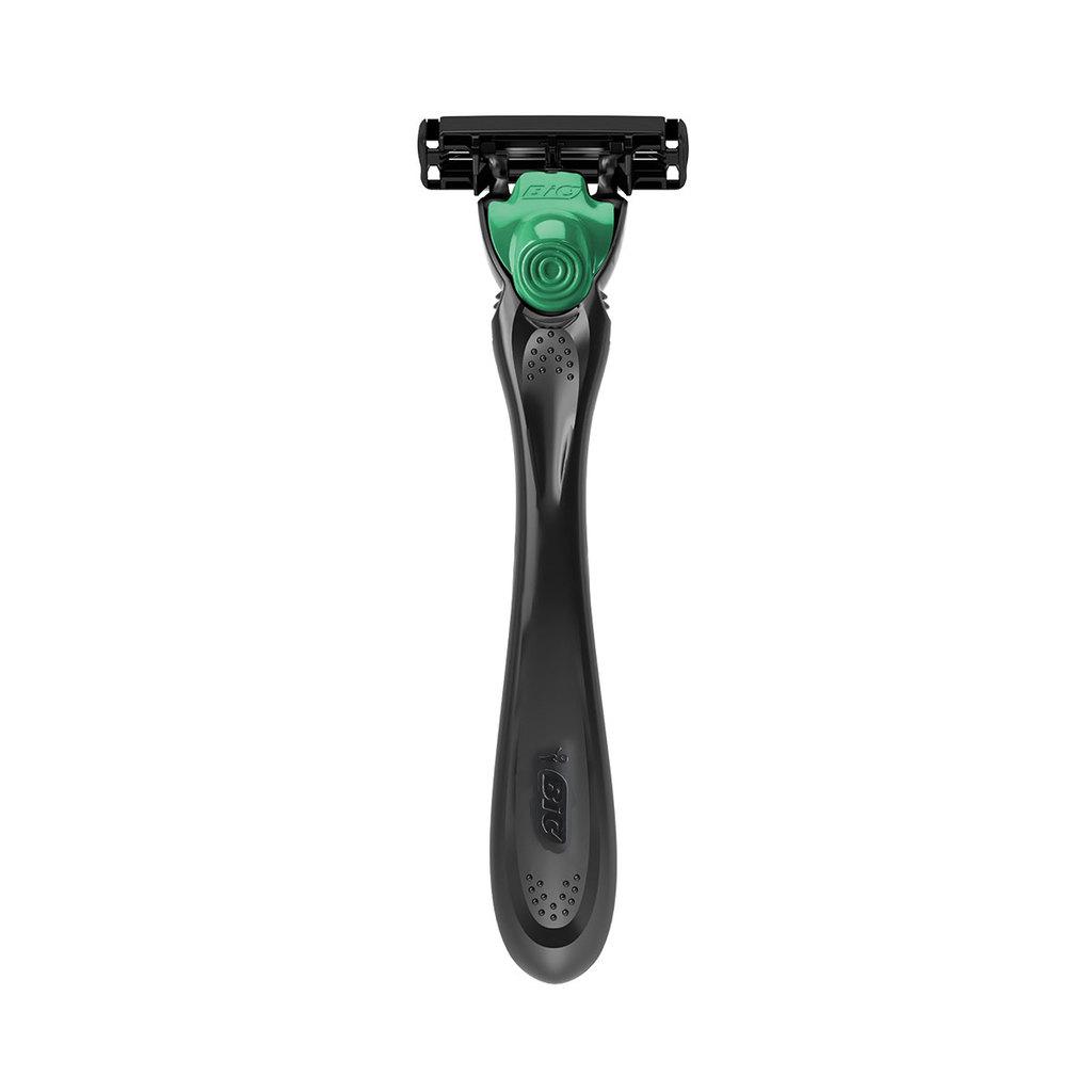 Barbeador Descartável Flex3 Hybrid Sensitive Recarregável Preto + 5 Lâminas Bic
