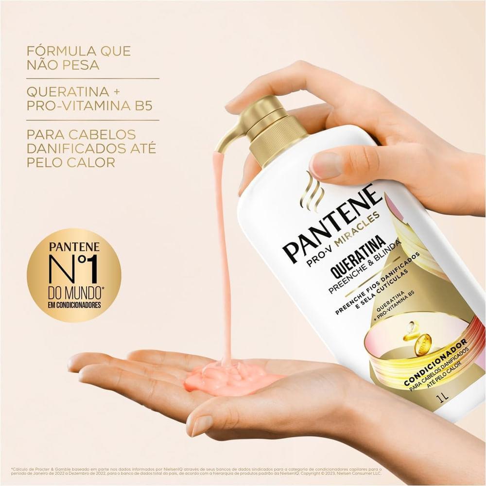 Condicionador Pantene Pro-v Miracles Queratina 1 Litro