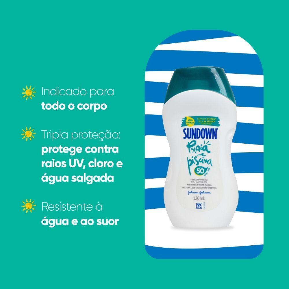 Protetor Solar Sundown Praia E Piscina Fps50 120ml - Vencimento Agosto