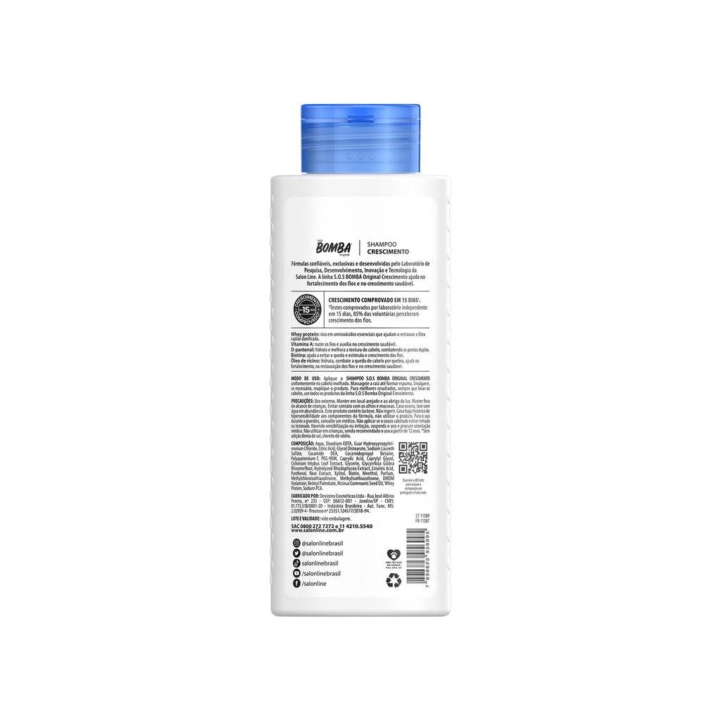 Kit Sos Bomba Original 200ml Com Ativador De Cachos Salon Line