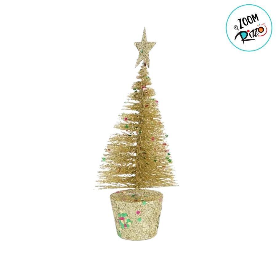Enfeite De Natal - Mini Pinheiro Ouro - 13x5x5cm - 1 Unidade - Cromus - Rizzo