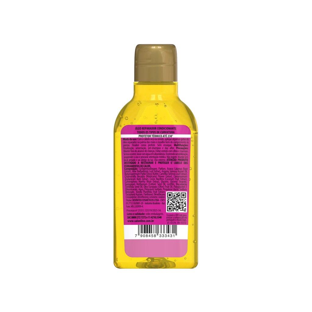 Kit Cachos Dos Sonhos Multy Pink Fatal Com Creme Para Pentear + Óleo De Tratamento