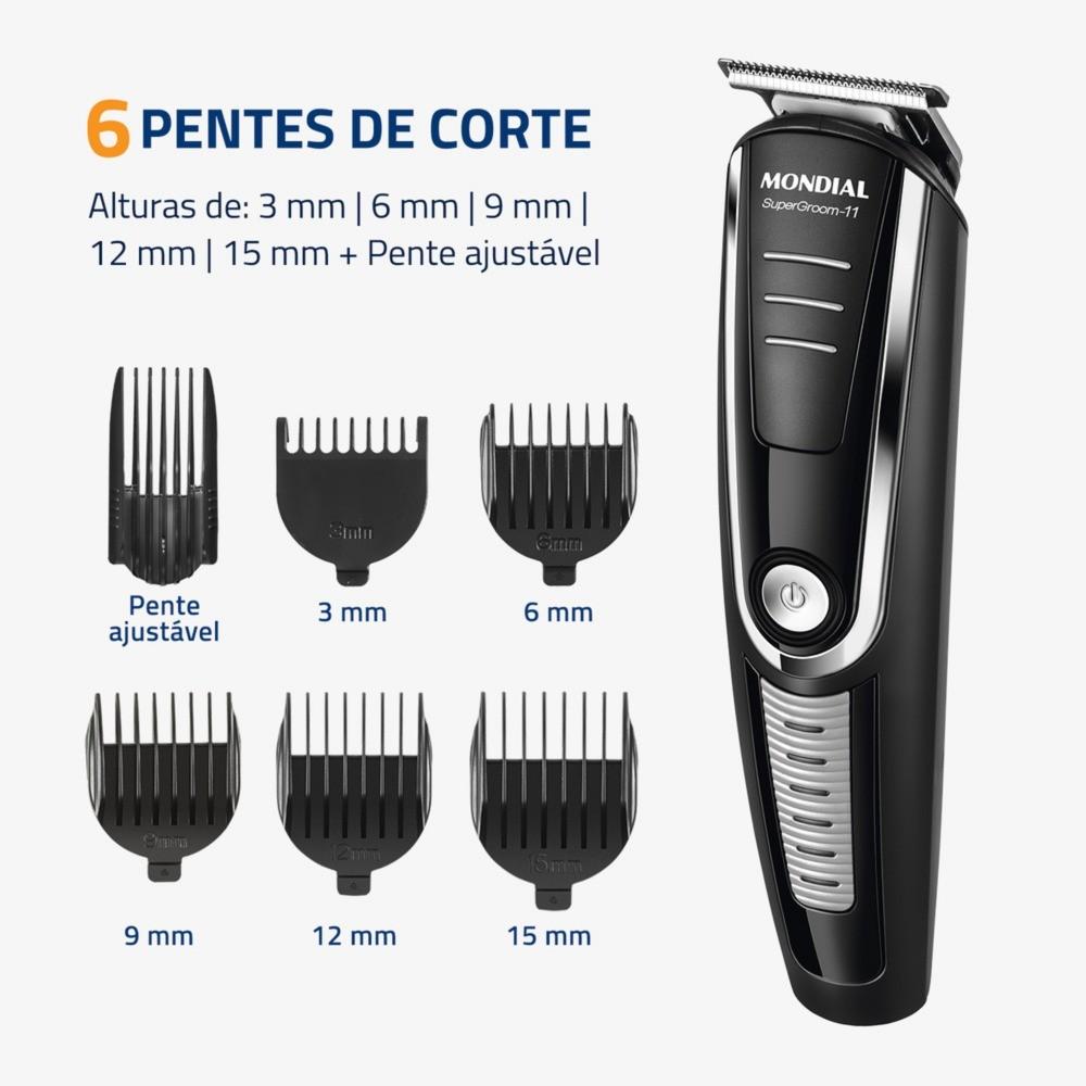 Aparador De Pelos 11 Em 1 Super Groom - Bg-05 - Mondial