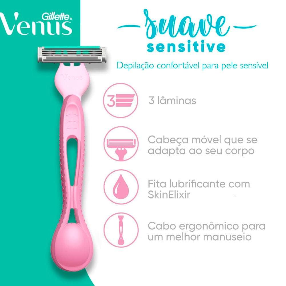 Aparelho De Depilar Gillette Vênus Suave Sensitive Leve 4 Pague 3