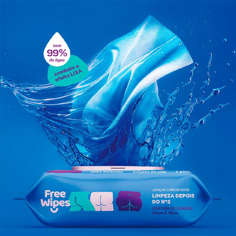 Lenços Umedecidos Free Wipes Freecô Limpeza Para O Nº2 200 Unidades Leve Mais Por Menos