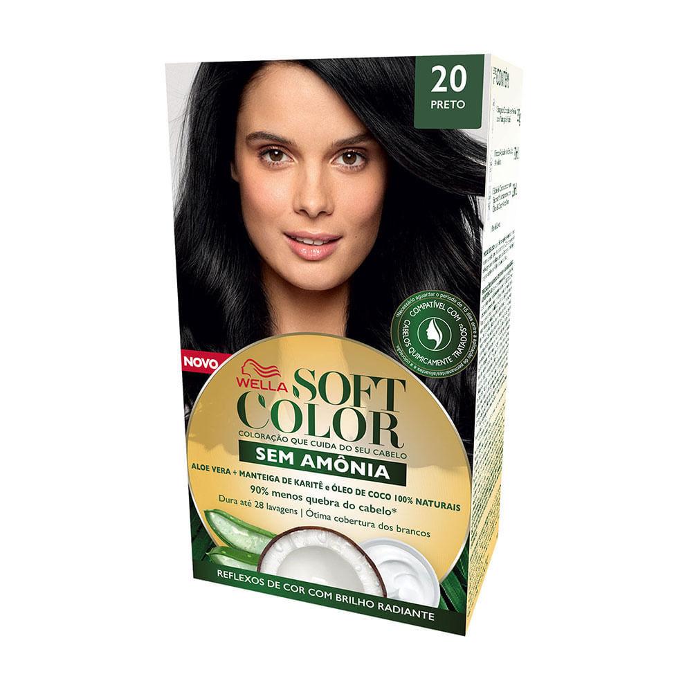 Tintura Soft Color Sem Amônia Preto 20 Kit