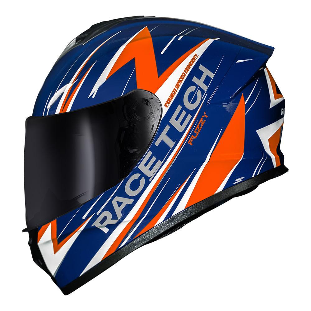 Capacete Race Tech Hit Fuzzy Laranja