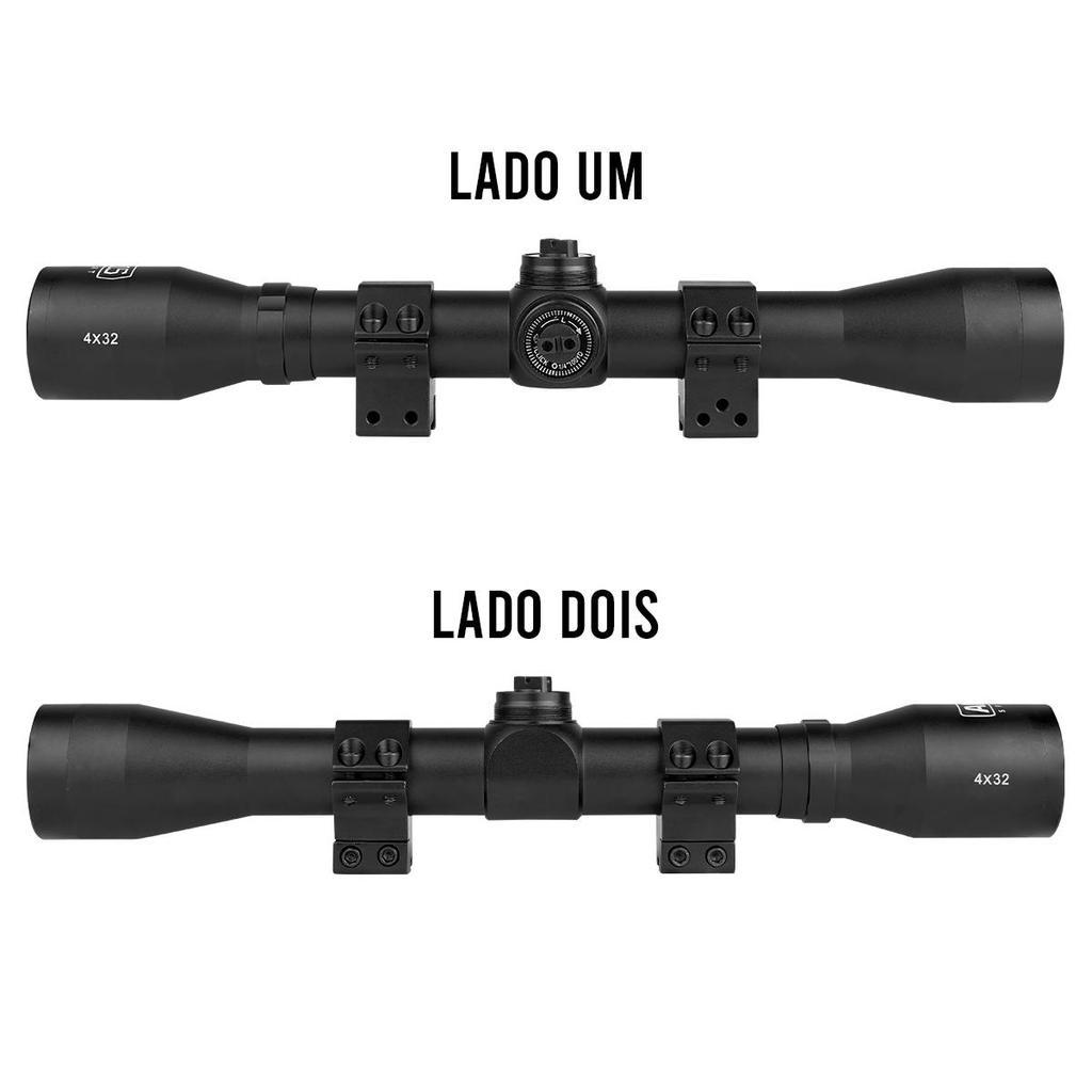Luneta 4x32 Trilho 11mm Mira Ar15 Sport