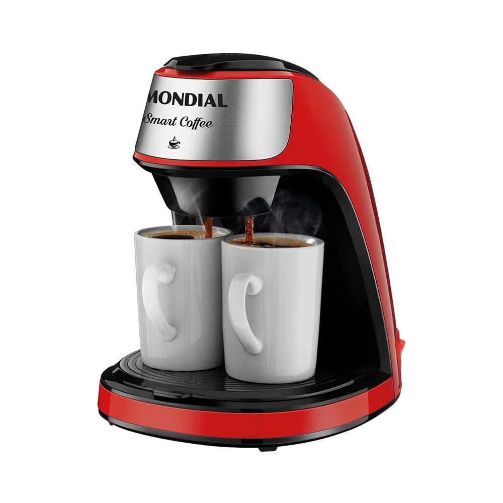 Cafeteira Elétrica Mondial Smart Coffee C-42-2x-b Com 2 Xícaras Vermelha - 127V