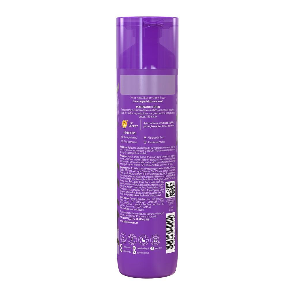 Kit Shampoo E Condicionador Matizador Meu Liso Salon Line