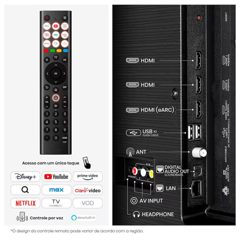Smart TV 50 4K Qled Vidaa Dolby Vision Hisense