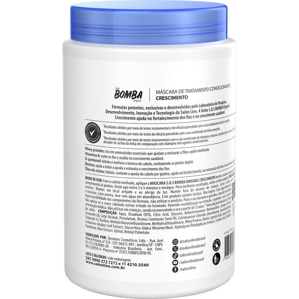 Máscara Capilar Hidratante Salon Line Sos Bomba Vitaminas 1kg
