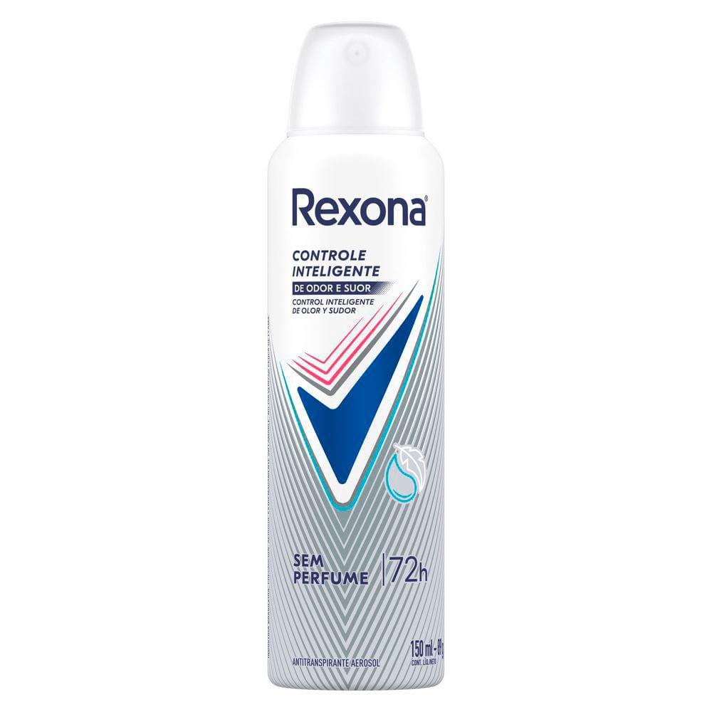 Kit 2 Desodorante Rexona Aerosol Controle Inteligente De Odor E Suor Sem Perfume Antitranspirante 72h 150ml