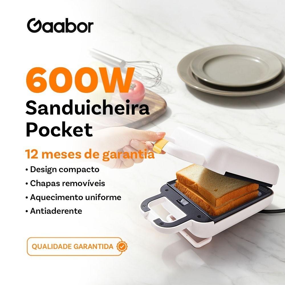 Gaabor Sanduicheira Dupla Face Rapida Compacta Ideal Para Cafe Da Manha 127v/220v